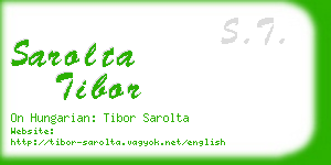 sarolta tibor business card